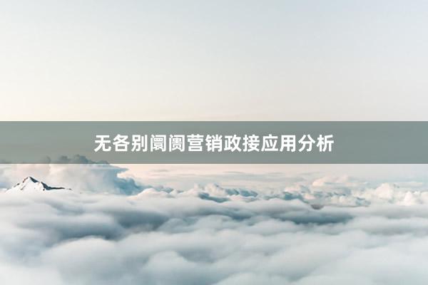 无各别阛阓营销政接应用分析